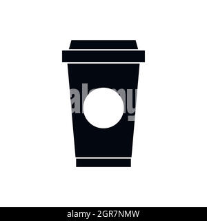 Kaffee im Take away Pokal-Symbol, einfachen Stil Stock Vektor
