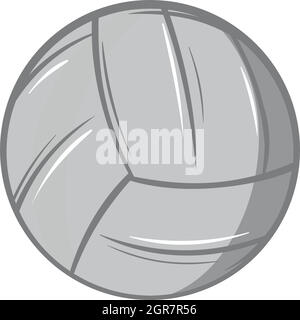 Volleyball-Symbol, schwarz Stil Monochrom Stock Vektor