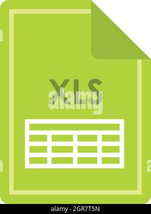 XLS Dateisymbol, flachen Stil Stock Vektor