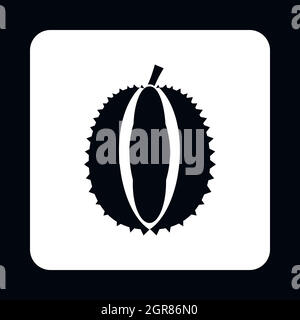 Durian Frucht Symbol, einfachen Stil Stock Vektor