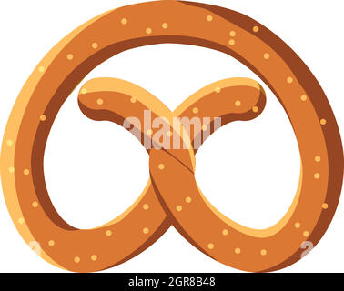 Brezel für Oktoberfest-Symbol, Cartoon-Stil Stock Vektor