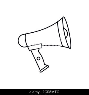 Lautsprechersymbol, Umriss-Stil Stock Vektor