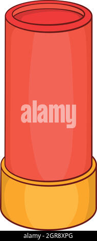 Shotgun Shell Symbol, Cartoon-Stil Stock Vektor