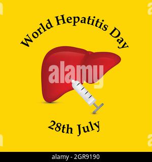 Bewusstsein für den Welt-Hepatitis-Tag Stock Vektor