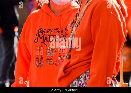 „jedes Kind zählt“ ehrt indigene Residential Schools-Kinder in Kanada Stockfoto