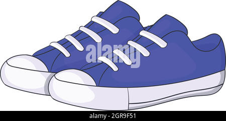 Damen Sneaker lila Symbol, Cartoon-Stil Stock Vektor