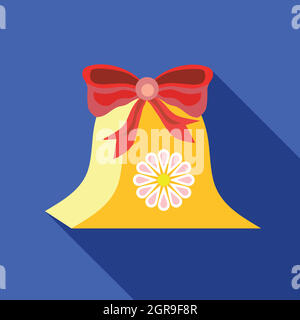 Glockensymbol, flachen Stil Stock Vektor