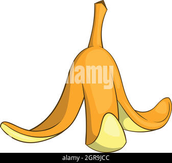 Banane schälen Symbol, Cartoon Stil Stock Vektor