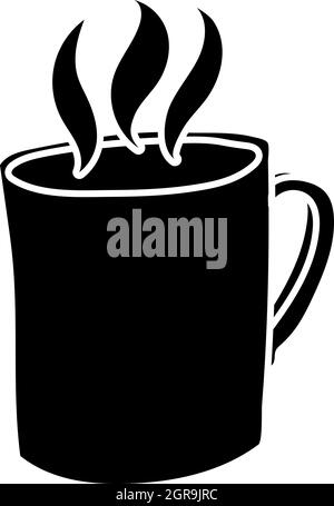 Tasse Heißgetränk Symbol, einfachen Stil Stock Vektor