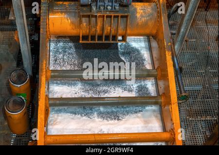 Vibrierender Sieb, Maschine zum Sortieren von Schüttgütern Stockfoto