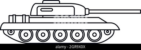 Tank-Symbol, Umriss-Stil Stock Vektor