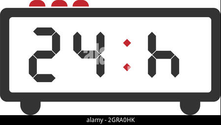 24 Stunden Symbol Logo Vektor Illustration Design Stock Vektor