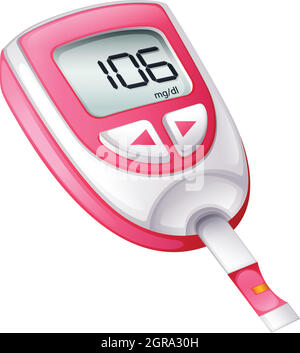 Ein Zuckerüberwachungsgerät Stock Vektor