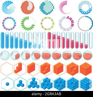 Laden Bars und Preloader Symbole festlegen Stock Vektor