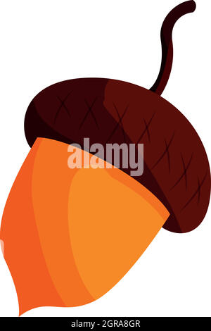 Eichel-Symbol, Cartoon-Stil Stock Vektor