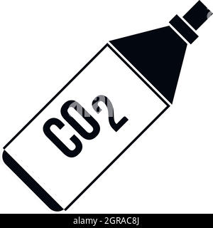 CO2-Flasche Symbol, einfachen Stil Stock Vektor