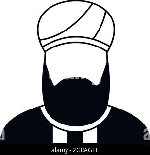 Muslimische Prediger Symbol, einfachen Stil Stock Vektor