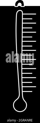 Thermometer-Symbol im einfachen Stil Stock Vektor