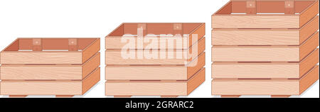 Satz Palettenkisten Stock Vektor