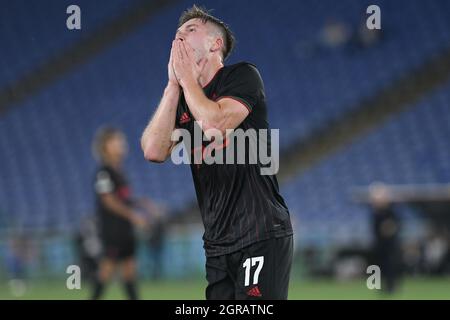 Rom, Latium. September 2021. Rifat Zhemaletdinov von Lokomotiv Moskau während des Europa League-Spiels zwischen SS Lazio und Lokomotiv Moskau im Olimpico-Stadion in Rom, Italien, 30. September 2021. Fotografo01 Credit: Independent Photo Agency/Alamy Live News Stockfoto