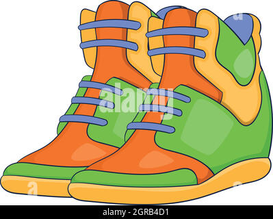 Damen Herbst Turnschuhe Symbol, Cartoon-Stil Stock Vektor