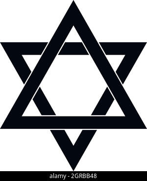 David stern Symbol, einfachen Stil Stock Vektor