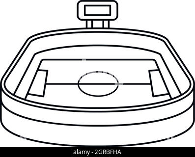 Stadion-Symbol im Umriss-Stil Stock Vektor
