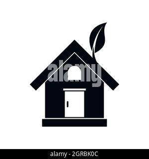 Öko-Haus-Konzept-Symbol, einfachen Stil Stock Vektor