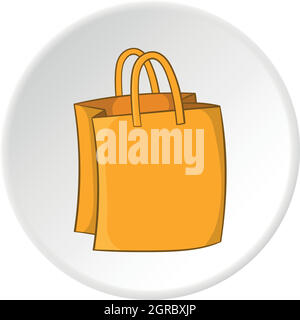 -Tasche mit Griffe Symbol, Cartoon-Stil Stock Vektor