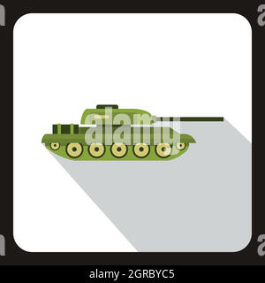 Tank-Symbol, flachen Stil Stock Vektor