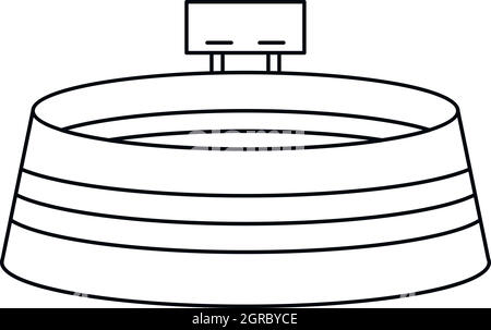 Stadion-Symbol im Umriss-Stil Stock Vektor