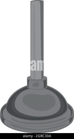 Kolben-Symbol, schwarz Stil Monochrom Stock Vektor