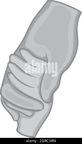 Hand hält Baby Handsymbol, monochromen Stil Stock Vektor