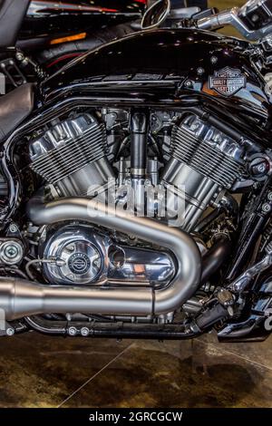 Harley Davidson VRSC V-Rod Motorblock Stockfoto