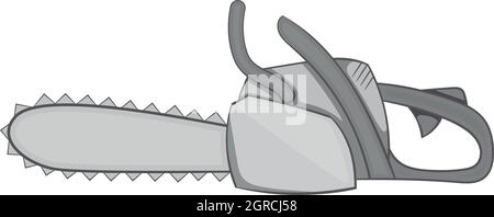 Kettensäge-Symbol, schwarz Stil Monochrom Stock Vektor