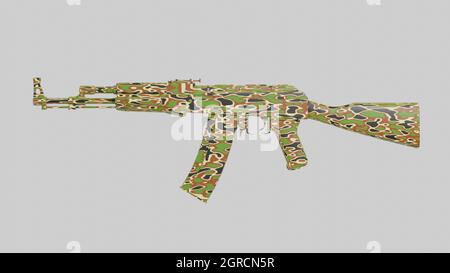 Ein indisches Militärgewehr ak 47 Stockfoto