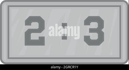 Fußball-Partitur-Symbol, schwarz Stil Monochrom Stock Vektor