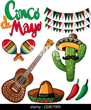 Posterdesign für das Cinco de Mayo Festival Stock Vektor