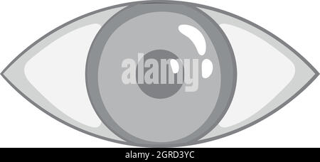 Augen-Symbol, schwarz Stil Monochrom Stock Vektor