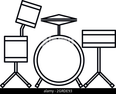 Drums Symbol, outline Style Stock Vektor