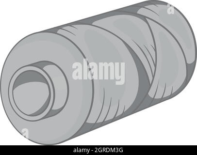 Thread-Symbol, schwarz Stil Monochrom Stock Vektor