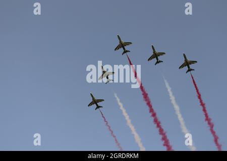 Saudi-arabiens Nationalfeiertag 91 - 9. sep 23/2021 Feiern Sie den 91 Stockfoto