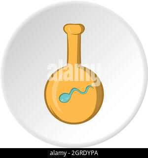 IVF-Symbol, Cartoon-Stil Stock Vektor