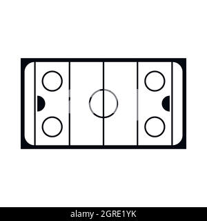 Ice Hockey Rink Symbol, einfachen Stil Stock Vektor