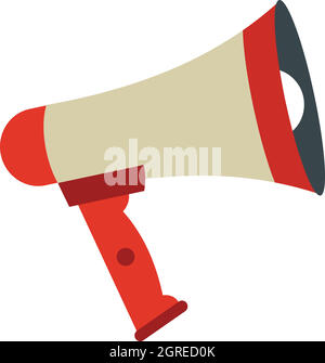 Megaphon-Symbol im flachen Stil Stock Vektor