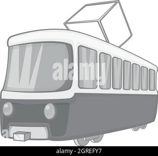 Straßenbahn-Symbol, monochrome Blackstyle Stock Vektor