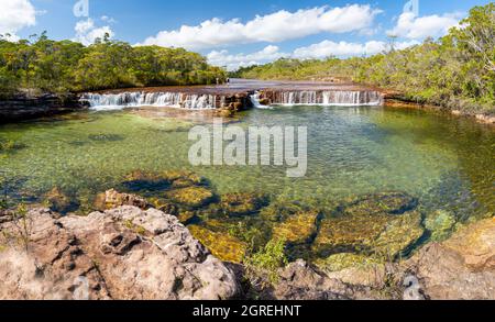 Fruit bat Falls am Eliot Creek, ein beliebter Touristenstopp und ein Schwimmloch auf der Cape York Peninsula Stockfoto