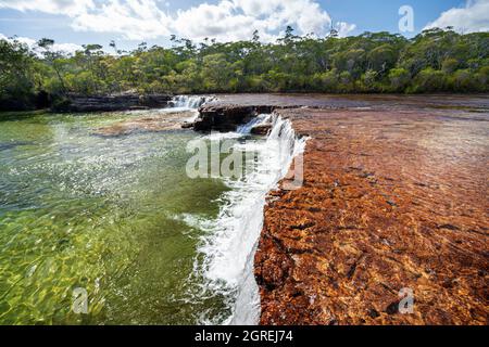 Fruit bat Falls am Eliot Creek, ein beliebter Touristenstopp und ein Schwimmloch auf der Cape York Peninsula Stockfoto