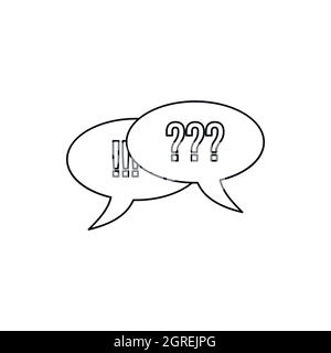 Speech Bubbles Frage- und Ausrufezeichen-Symbol Stock Vektor