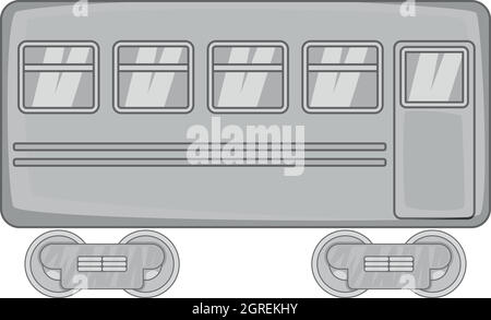 Waggon-Symbol, schwarz Stil Monochrom Stock Vektor